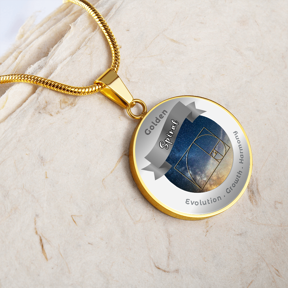 Golden Spiral - Growth Evolution Harmony - Affirmation Necklace - More Than CharmsMore Than Charms