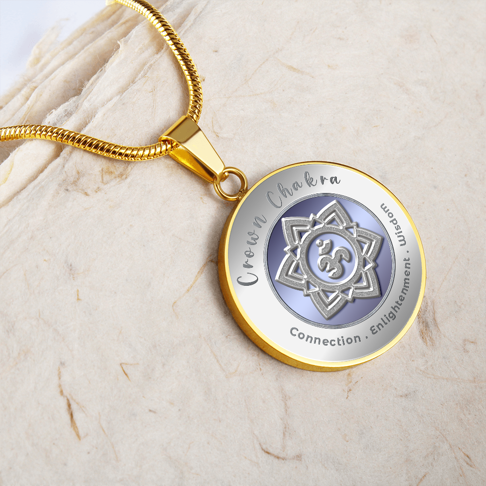 Crown Chakra - Connection Spiritual Enlightenment Divine Wisdom - Affirmation Necklace - More Than CharmsMore Than Charms