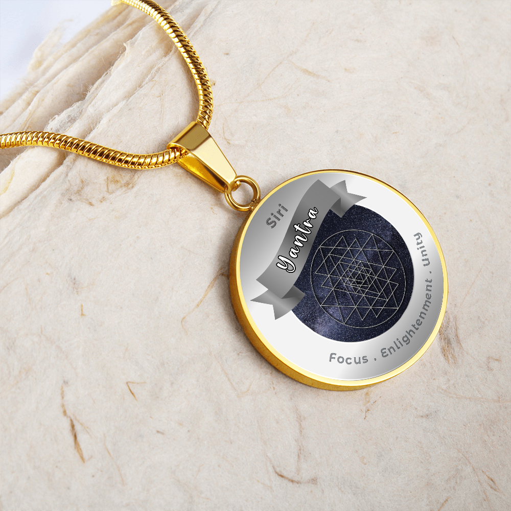 Sri Yantra - Focus Unity Enlightenment - Affirmation Necklace - More Than CharmsMore Than Charms