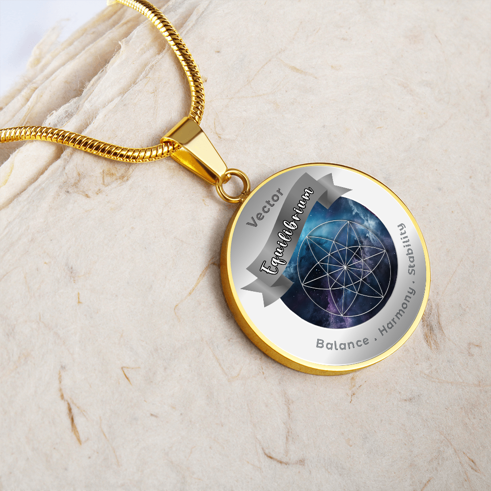 Vector Equilibrium - Balance Harmony Stability - Affirmation Necklace - More Than CharmsMore Than Charms