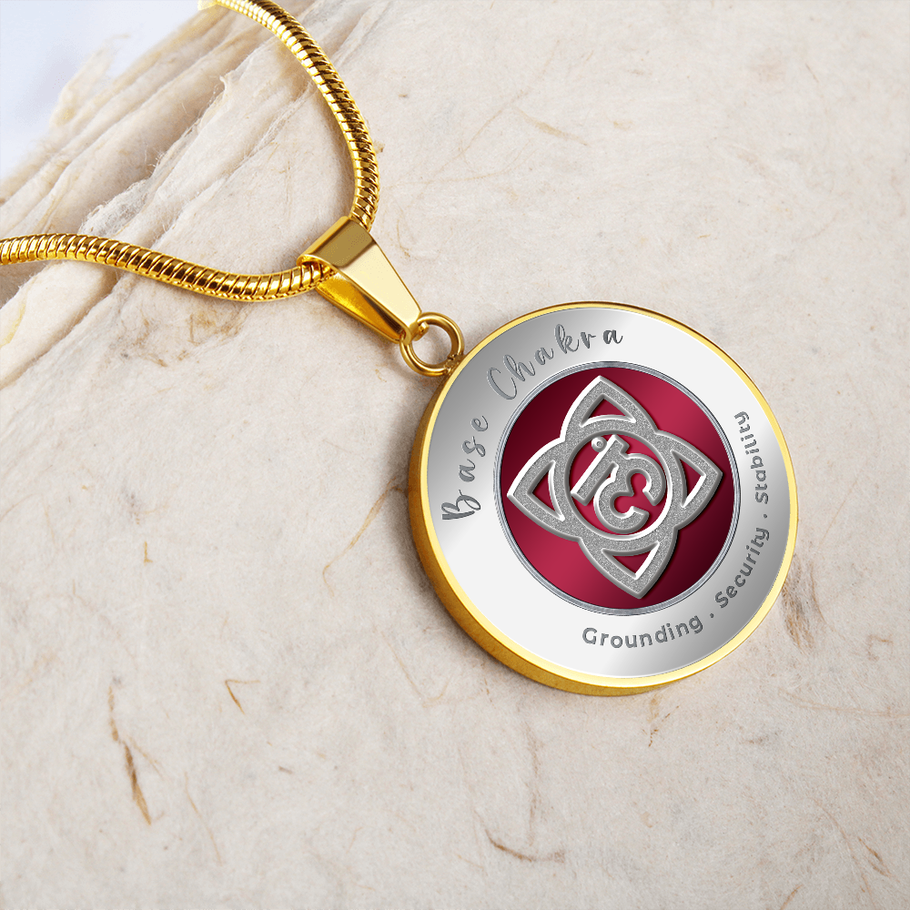 Base Chakra - Stability Grounding Security - Affirmation Necklace - More Than CharmsMore Than Charms