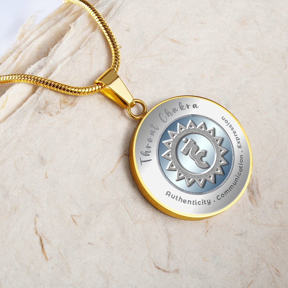 Throat Chakra - Communication Expression Authenticity - Affirmation Necklace - More Than CharmsMore Than Charms