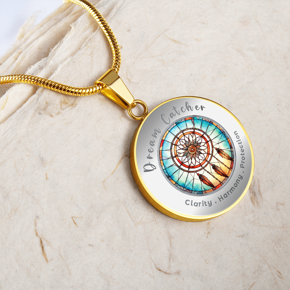 Dream Catcher - Protection Harmony Clarity - Affirmation Necklace - More Than CharmsMore Than Charms