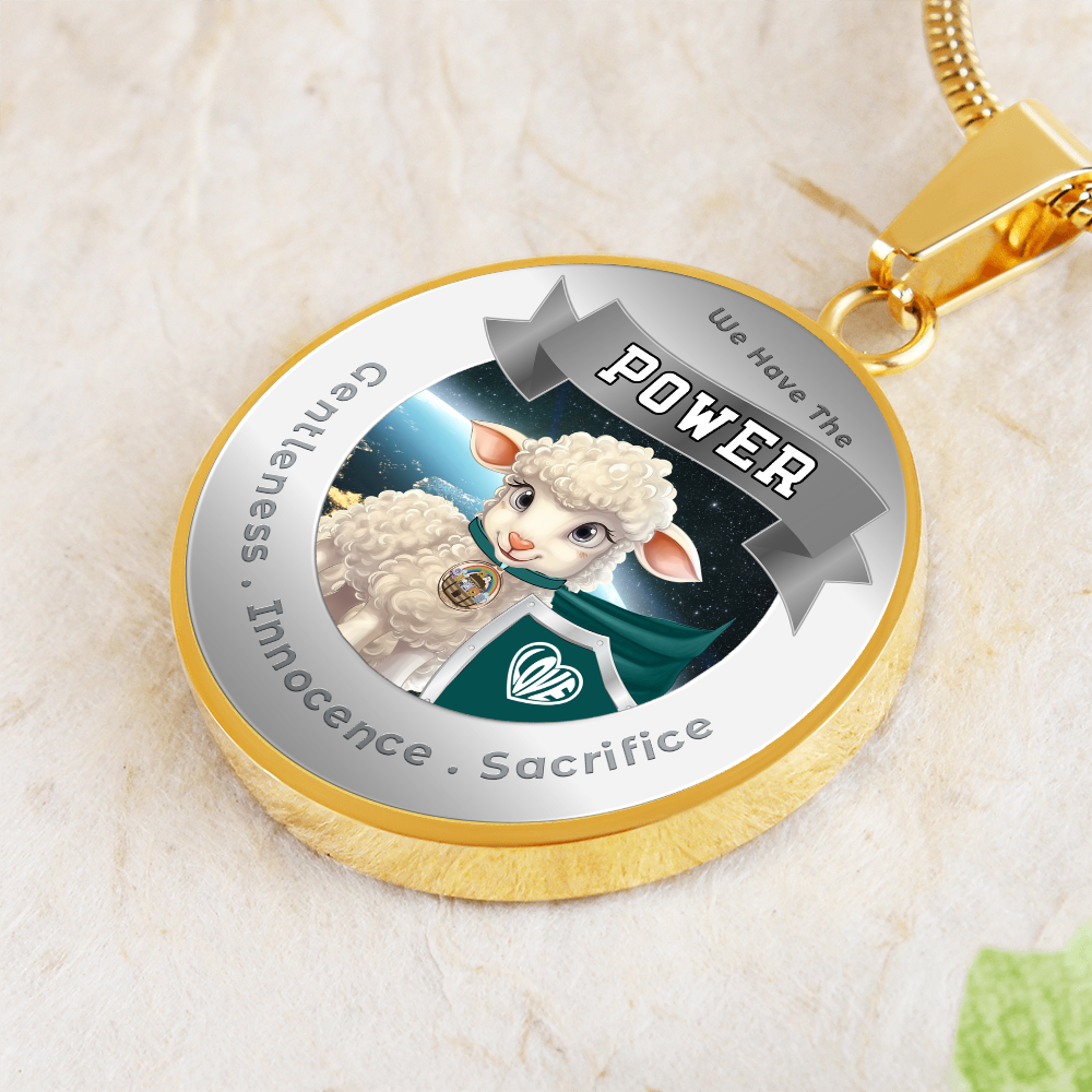 Lamb - Power Animal Affirmation Necklace - Gentleness Innocence Sacrifice - More Than CharmsMore Than Charms