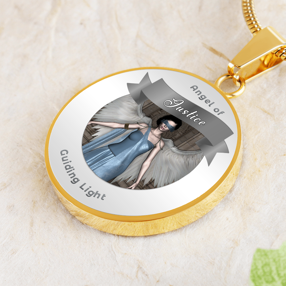 Justice - Guardian Angel Affirmation Necklace - More Than CharmsMore Than Charms