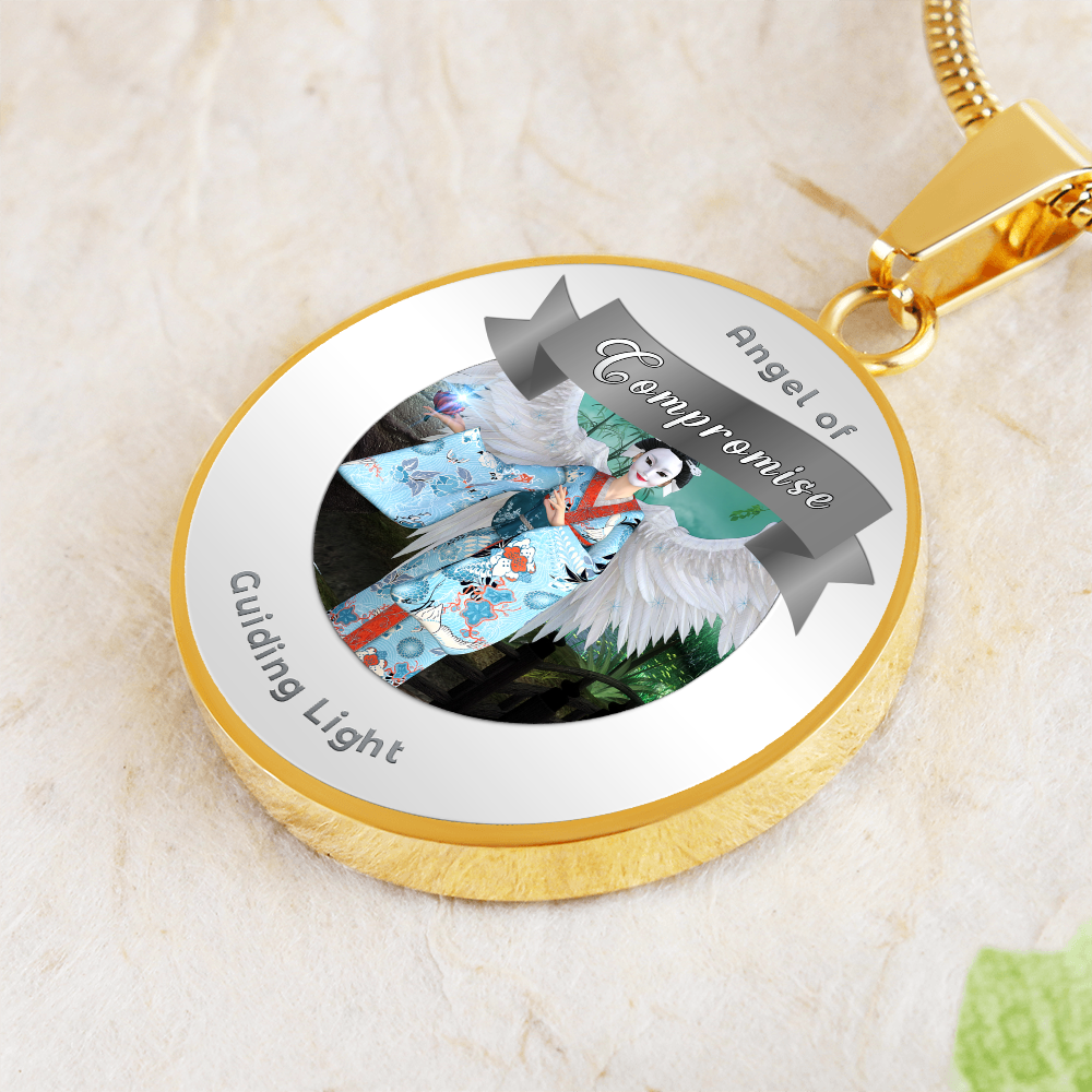 Compromise - Guardian Angel Affirmation Necklace - More Than CharmsMore Than Charms