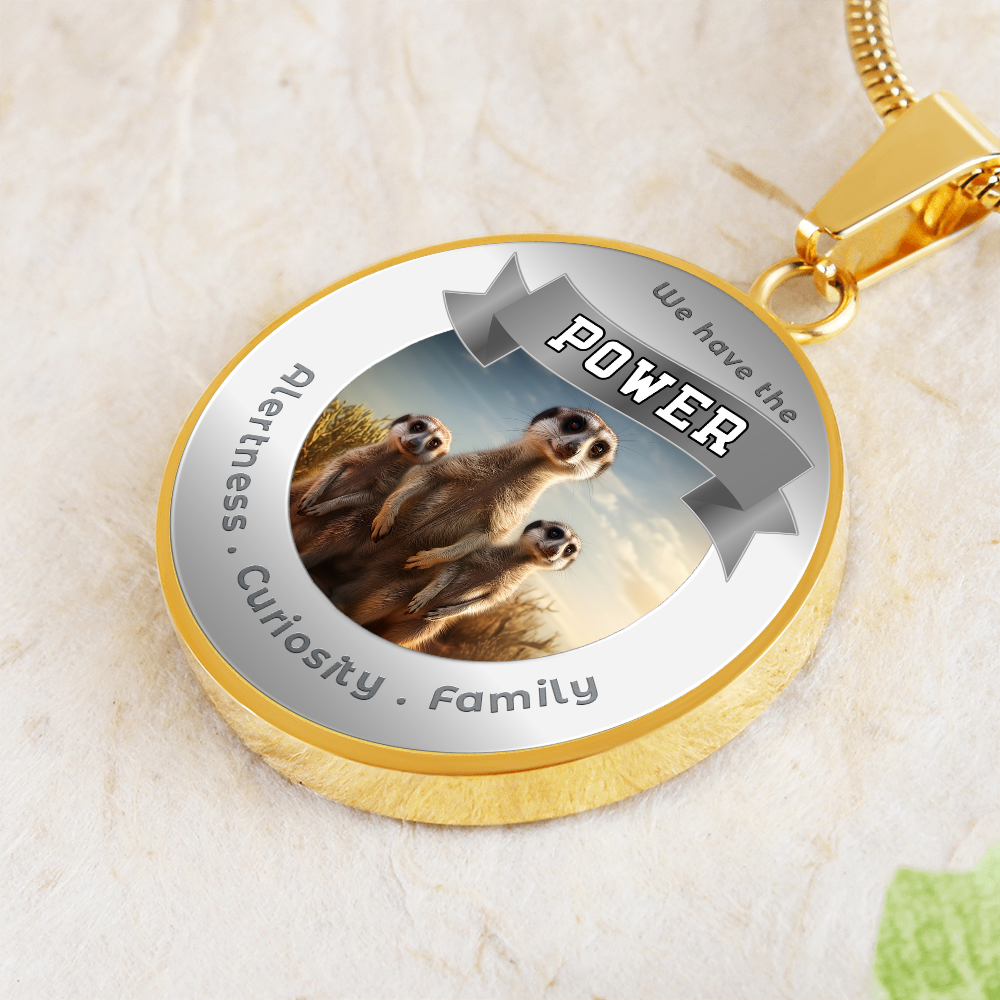 Meercat - Power Animal Affirmation Necklace - Alertness Curiosity Family- More Than CharmsMore Than Charms