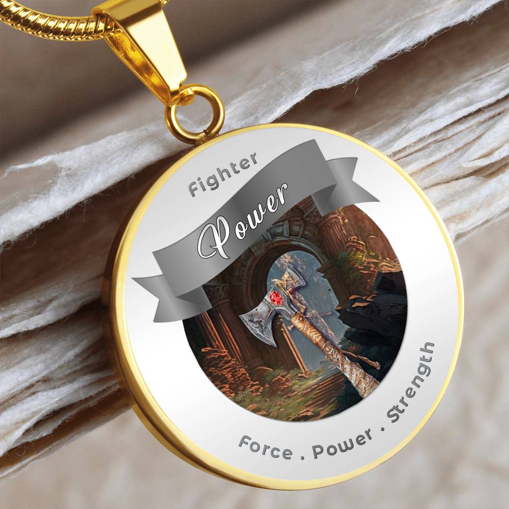 Fighter 2 - RPG Fantasy Affirmation Necklace - More Than CharmsMore Than Charms