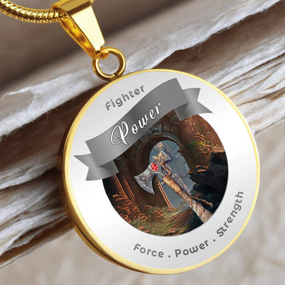 Fighter 2 - RPG Fantasy Affirmation Necklace - More Than CharmsMore Than Charms