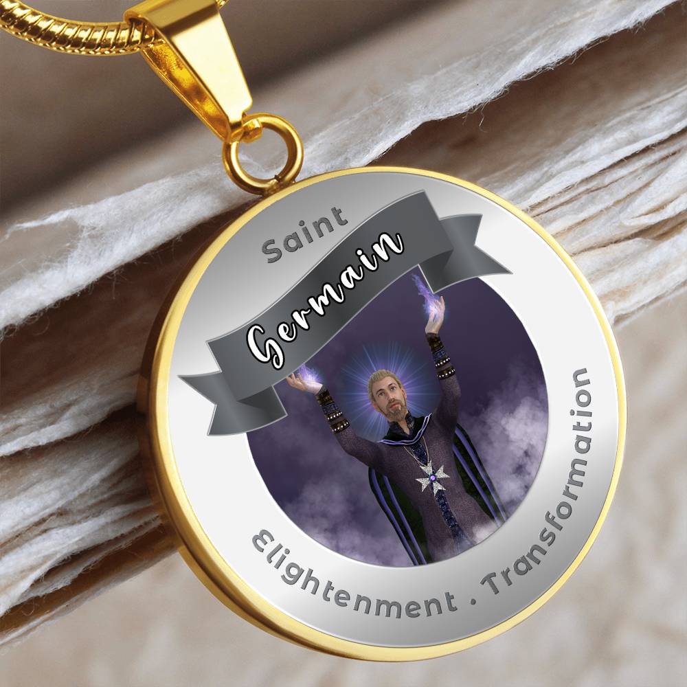 Saint Germain - Affirmation Necklace For Enlightenment & Transformation - More Than CharmsMore Than Charms