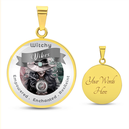 Witchy Vibes -Grey- Affirmation Necklace