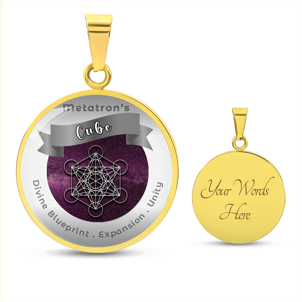 Metatron' s Cube - Divine Blue Print Expansion Unity - Affirmation Necklace - More Than CharmsMore Than Charms