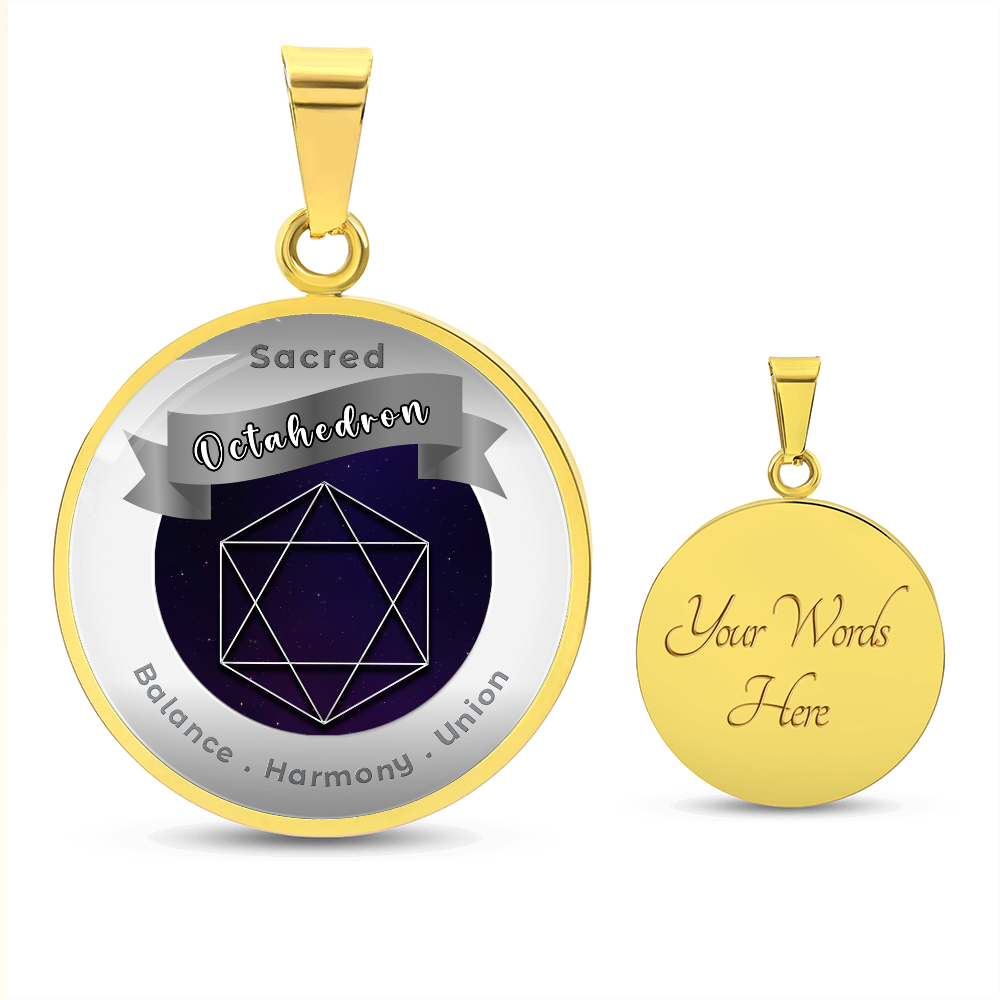 Octahedron - Balance Harmony Union - Affirmation Necklace - More Than CharmsMore Than Charms