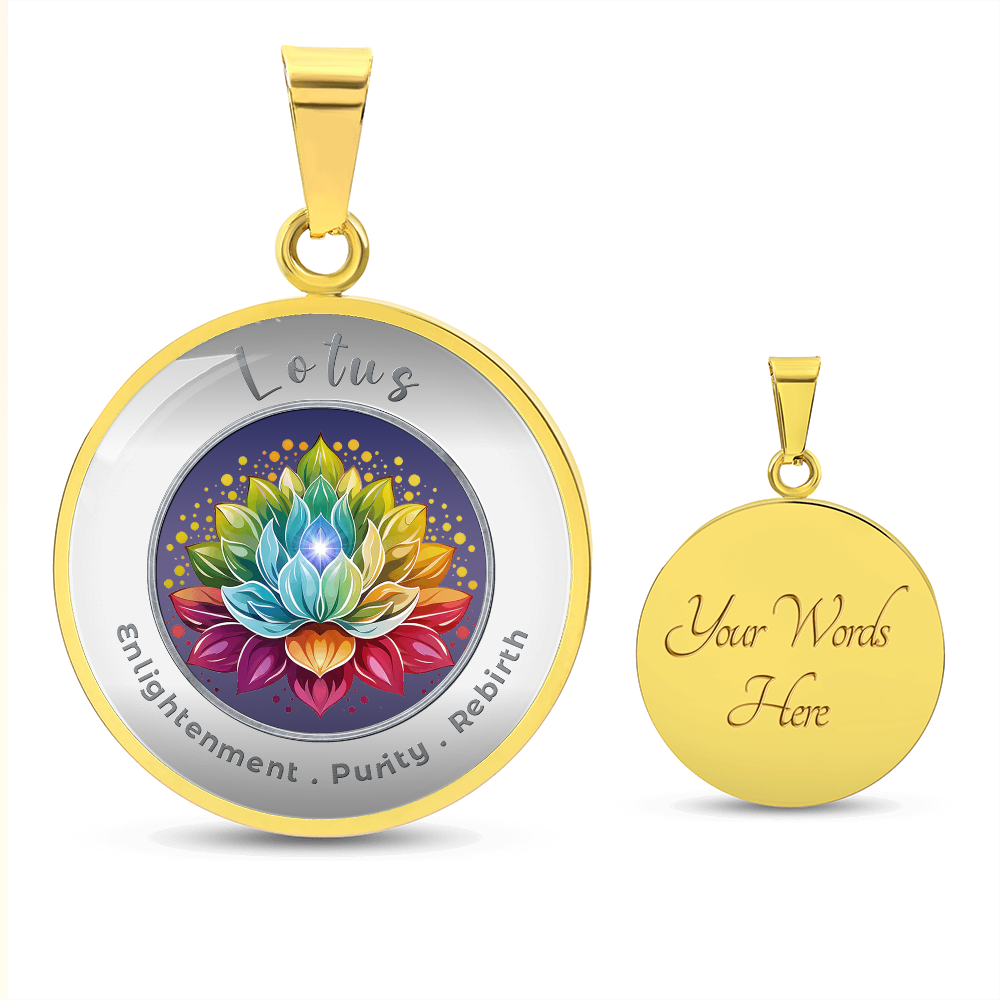 Lotus - Purity Enlightenment Rebirth - Affirmation Necklace - More Than CharmsMore Than Charms