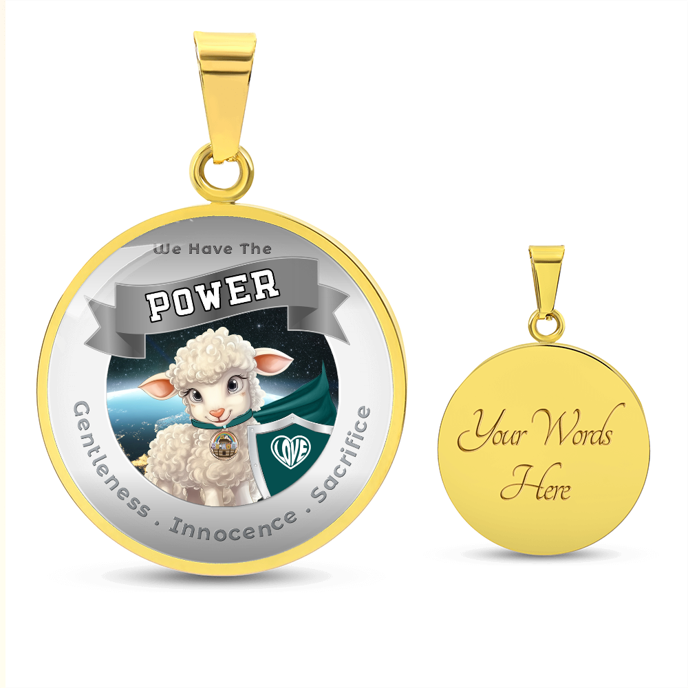 Lamb - Power Animal Affirmation Necklace - Gentleness Innocence Sacrifice - More Than CharmsMore Than Charms