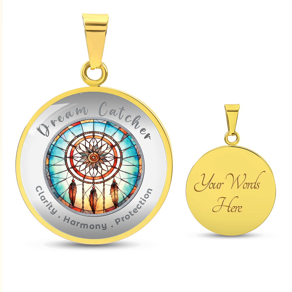 Dream Catcher - Protection Harmony Clarity - Affirmation Necklace - More Than CharmsMore Than Charms