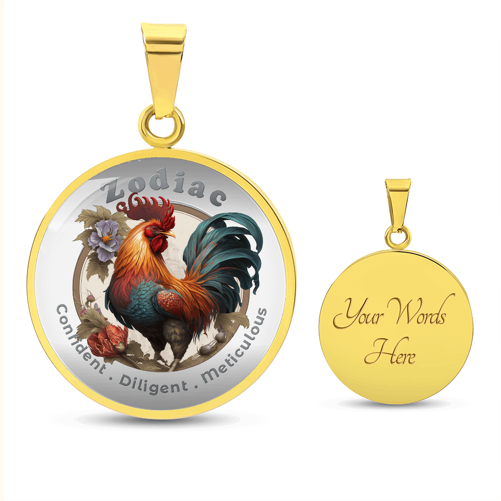 Rooster- Chinese Zodiac - Affirmation Necklace - More Than CharmsMore Than Charms