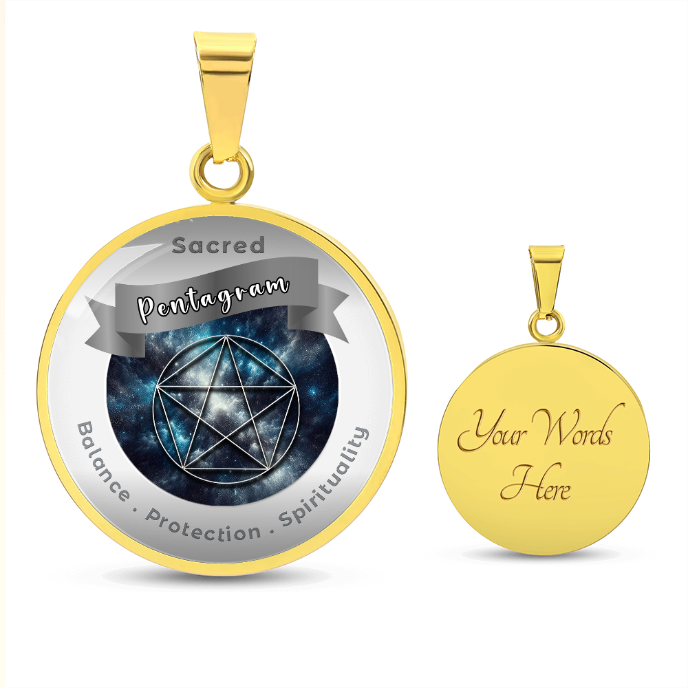Pentagram - Balance Protection Spirituality - Affirmation Necklace - More Than CharmsMore Than Charms