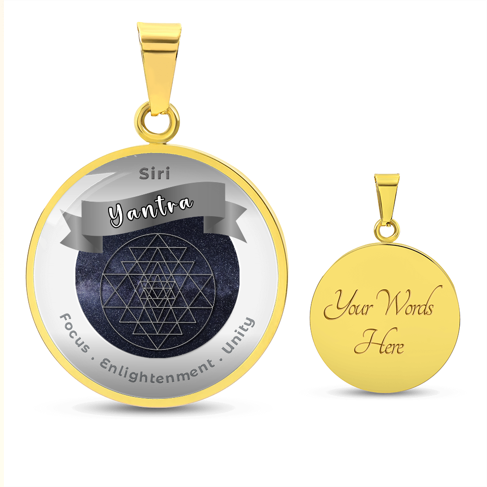 Sri Yantra - Focus Unity Enlightenment - Affirmation Necklace - More Than CharmsMore Than Charms