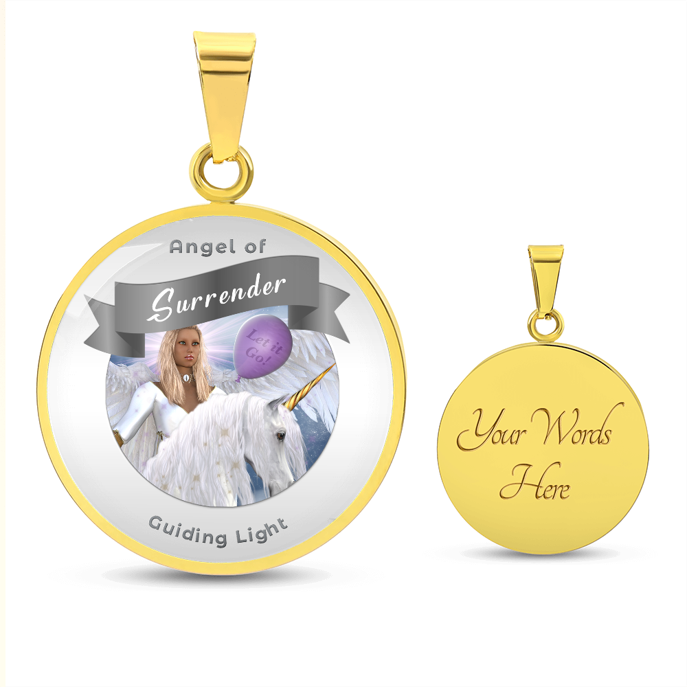 Surrender - Guardian Angel Affirmation Necklace - More Than CharmsMore Than Charms
