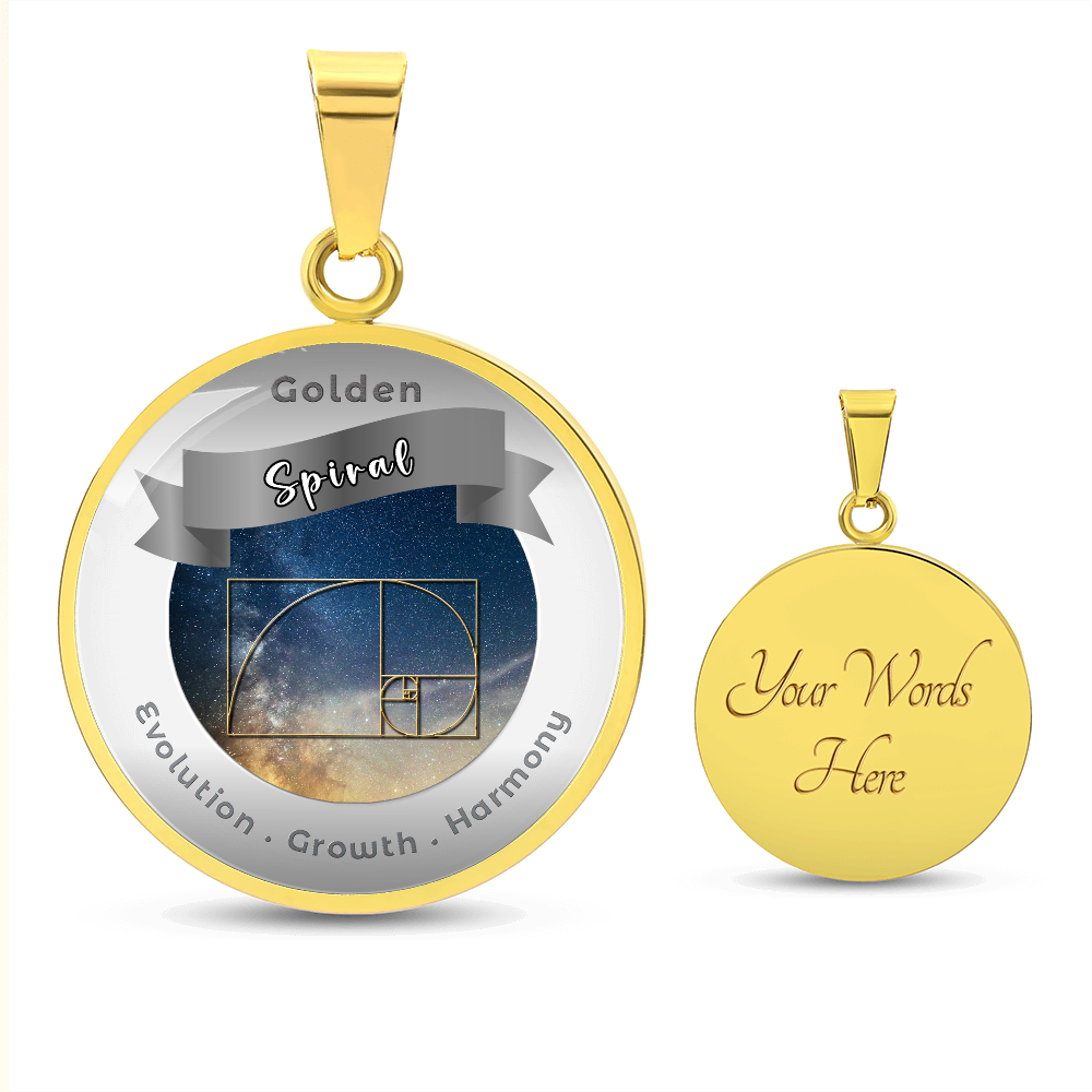 Golden Spiral - Growth Evolution Harmony - Affirmation Necklace - More Than CharmsMore Than Charms