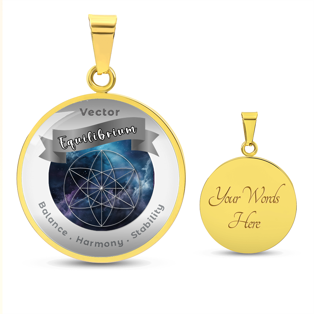 Vector Equilibrium - Balance Harmony Stability - Affirmation Necklace - More Than CharmsMore Than Charms