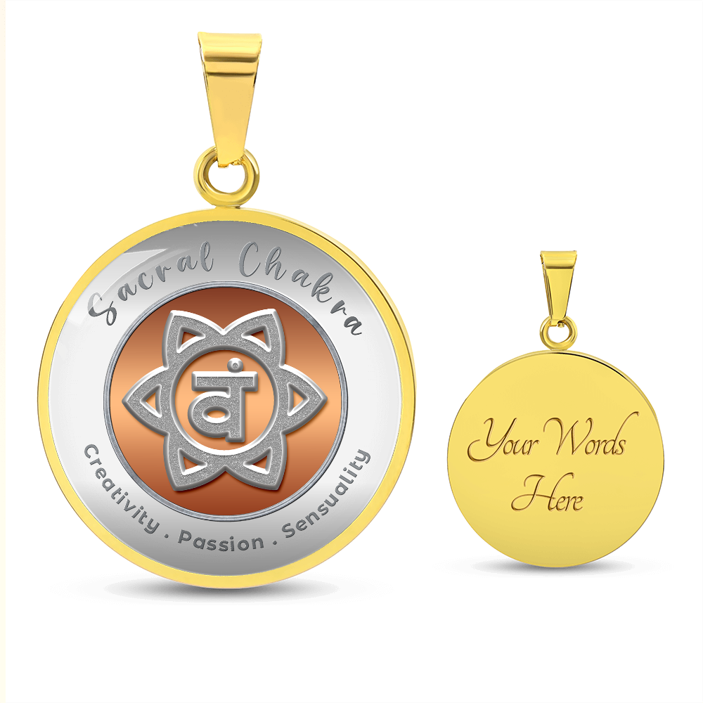 Sacral Chakra - Creativity Passion Sensuality - Affirmation Necklace - More Than CharmsMore Than Charms