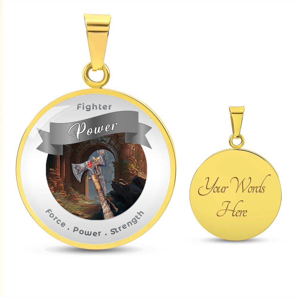 Fighter 2 - RPG Fantasy Affirmation Necklace - More Than CharmsMore Than Charms