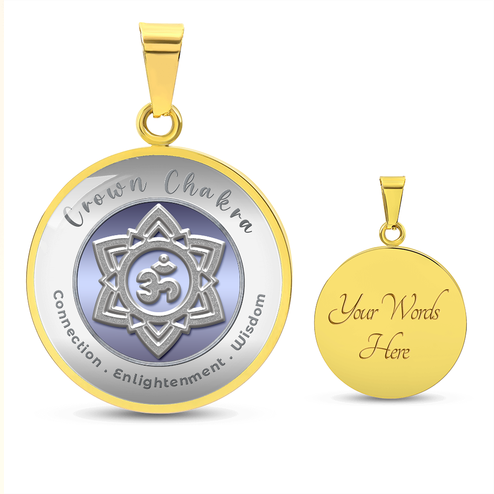 Crown Chakra - Connection Spiritual Enlightenment Divine Wisdom - Affirmation Necklace - More Than CharmsMore Than Charms