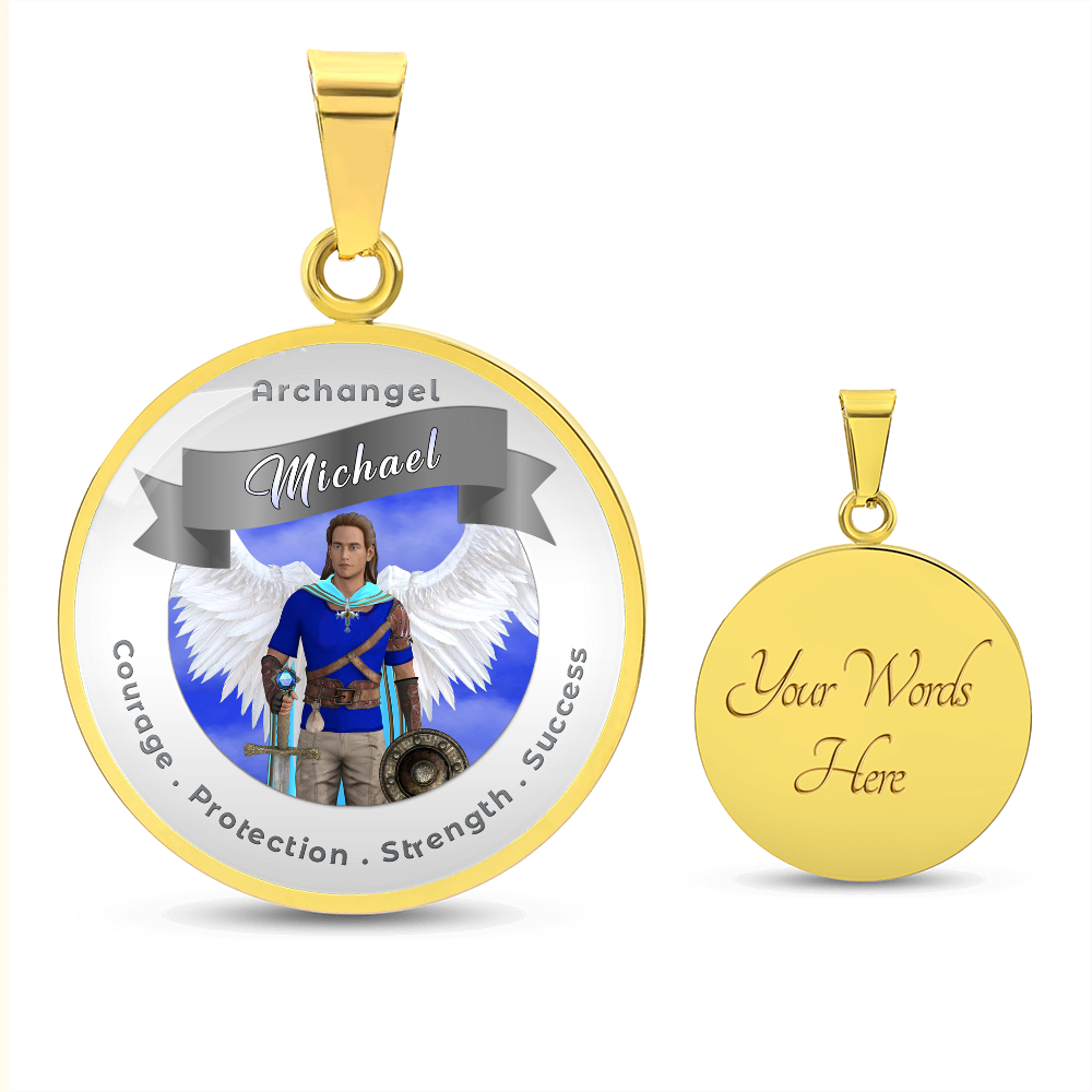 Archangel Michael - Affirmation Necklace For Courage, Protection, Strength & Success - More Than CharmsMore Than Charms