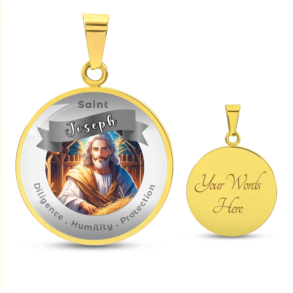 Saint Joseph - Affirmation Necklace - More Than CharmsMore Than Charms