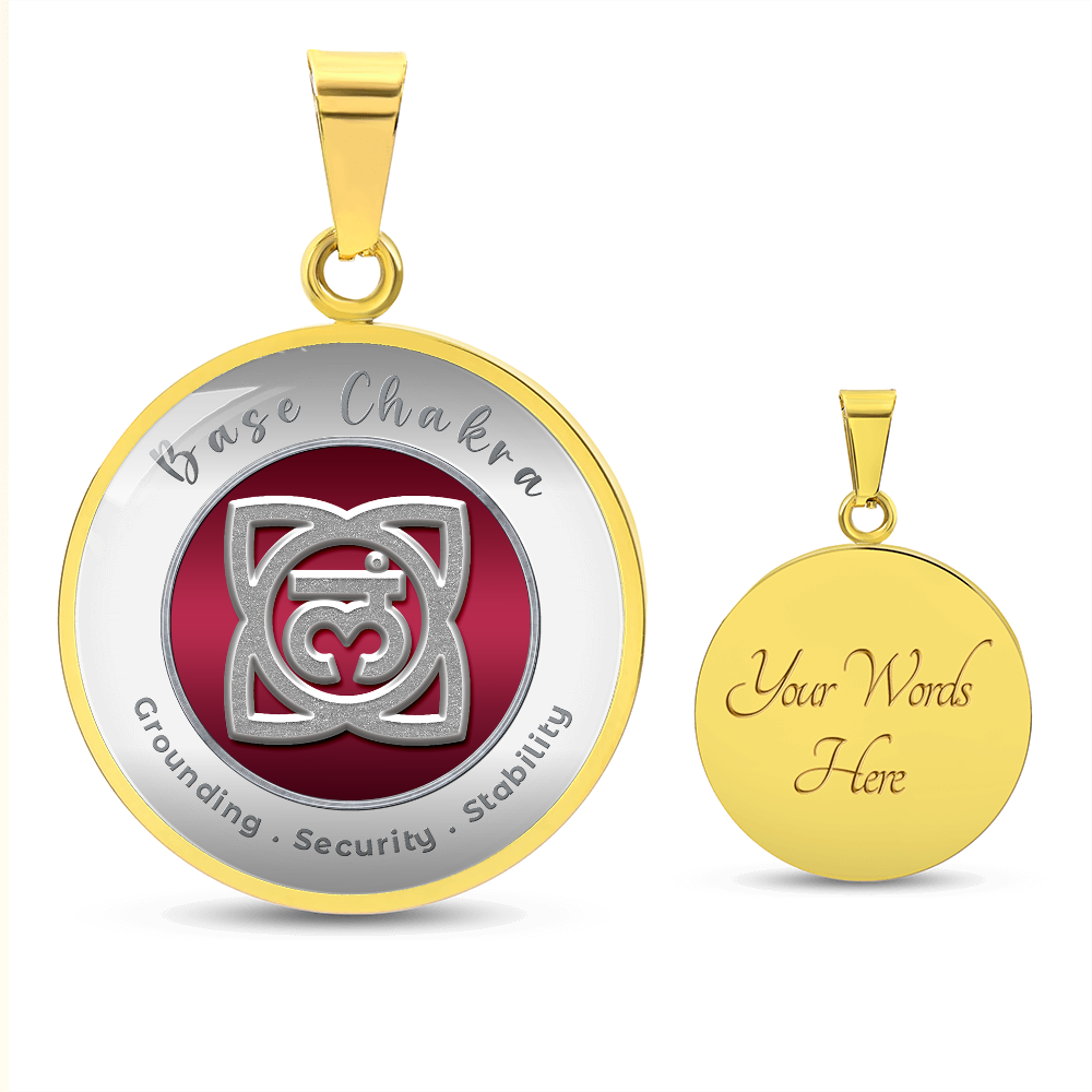 Base Chakra - Stability Grounding Security - Affirmation Necklace - More Than CharmsMore Than Charms