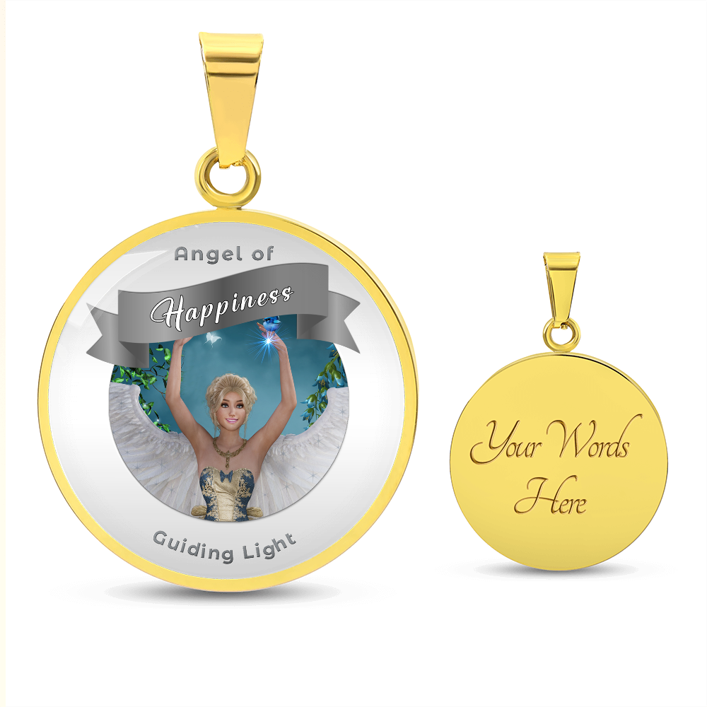 Happiness - Guardian Angel Affirmation Necklace - More Than CharmsMore Than Charms