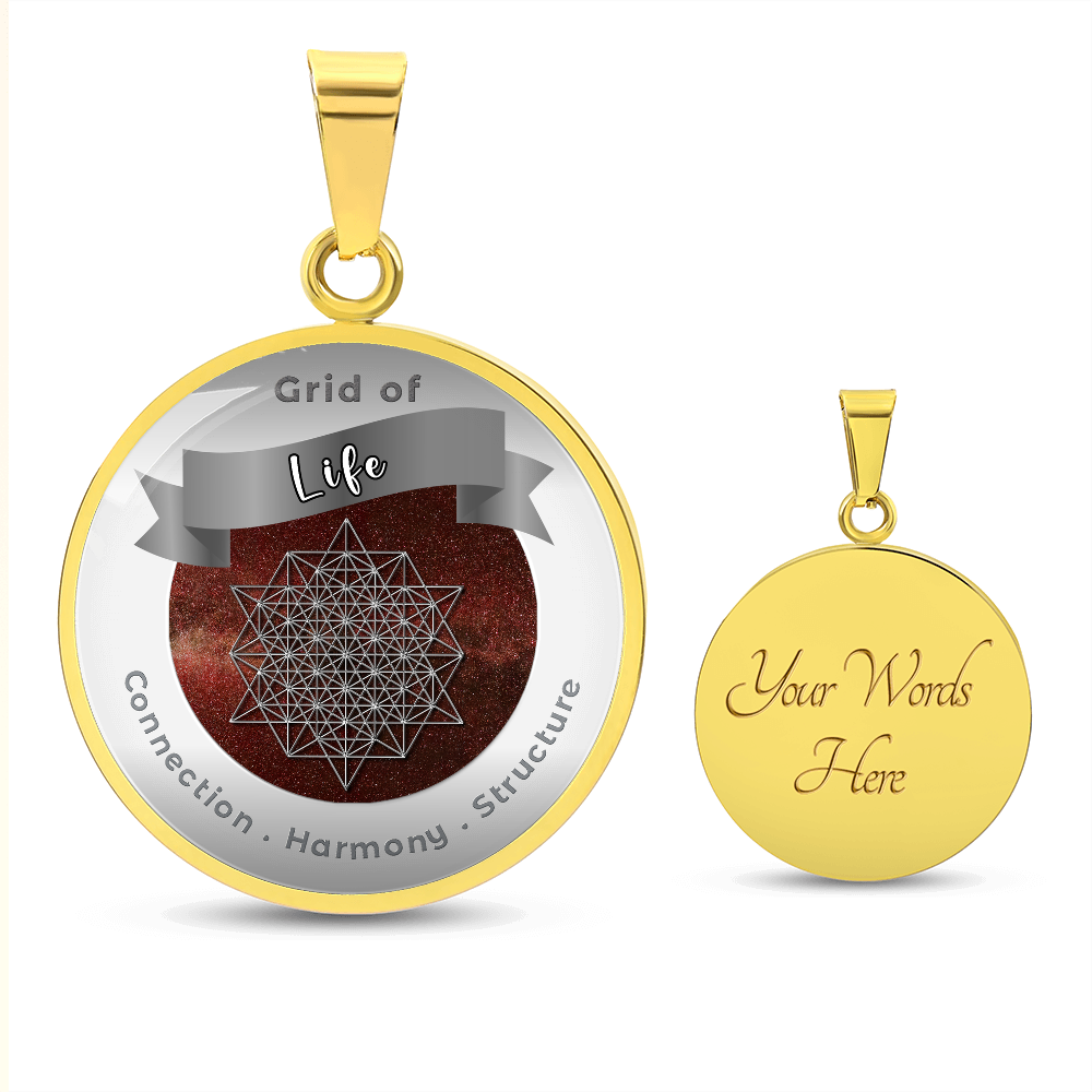Grid of Life - Harmony Connection Structure - Affirmation Necklace - More Than CharmsMore Than Charms