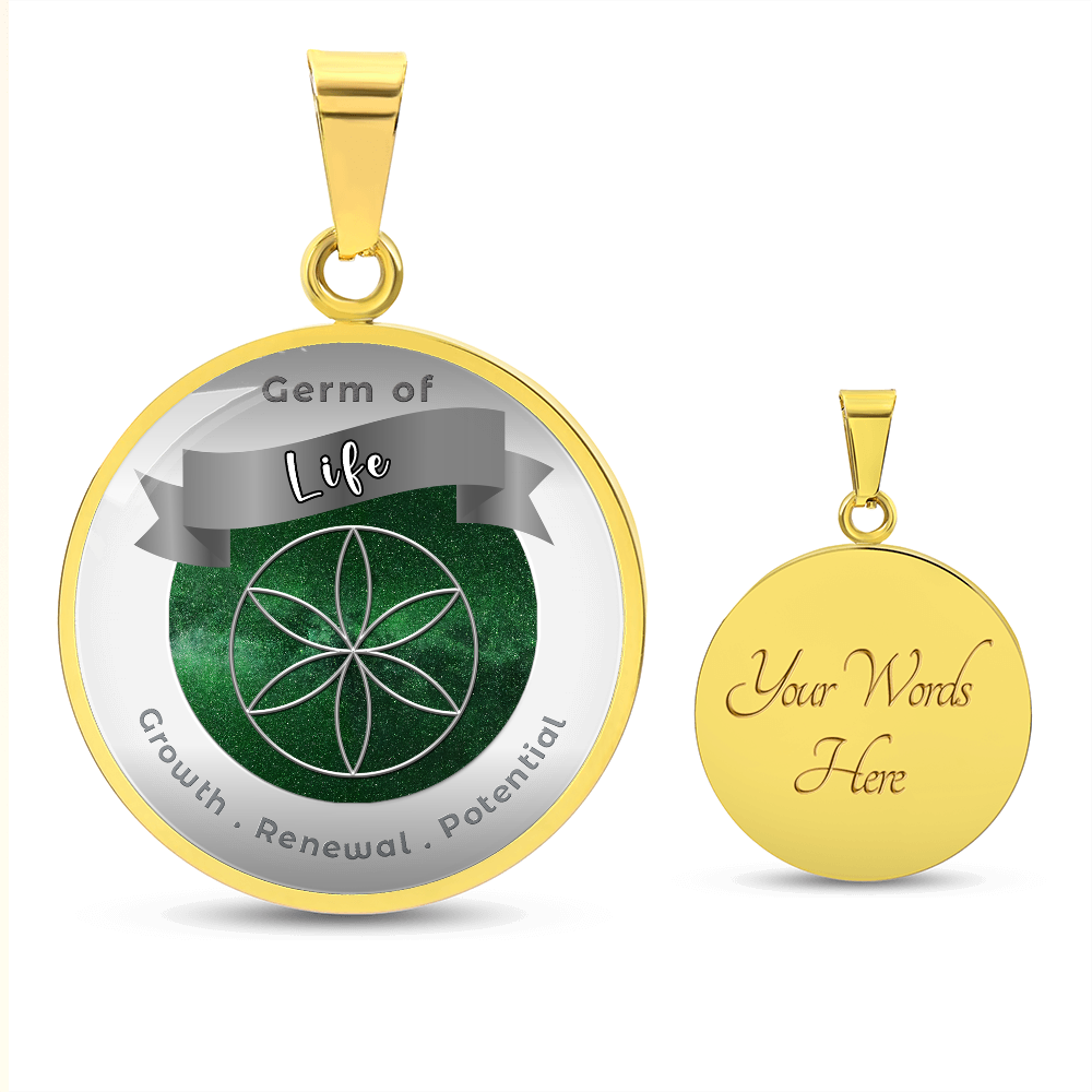 Germ of Life - Growth Renewal Potential- Affirmation Necklace - More Than CharmsMore Than Charms
