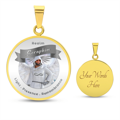 Seraphim - Angelic Realm Affirmation Necklace For Remembrance, Presence & Light- More Than CharmsMore Than Charms