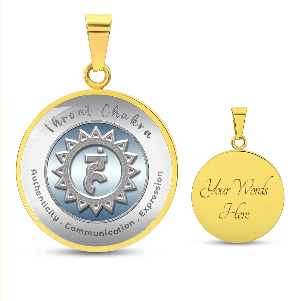 Throat Chakra - Communication Expression Authenticity - Affirmation Necklace - More Than CharmsMore Than Charms