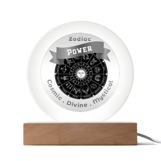 USB Circle Acrylic LED Light -  Zodiac