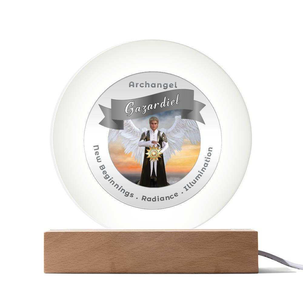 USB Circle Acrylic LED Light  -  Archangel Gazadiel