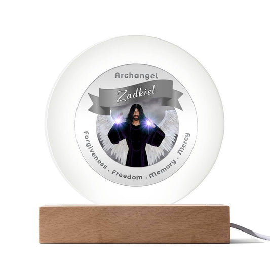 USB Circle Acrylic LED Light  - Archangel Zadkiel