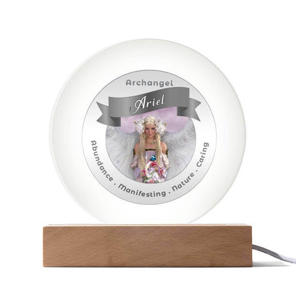 USB Circle Acrylic LED Light  - Archangel Ariel