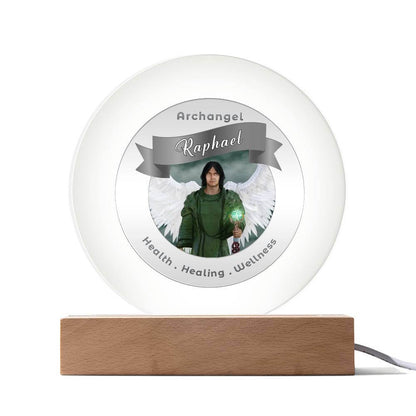 USB Circle Acrylic LED Light  - Archangel Raphael