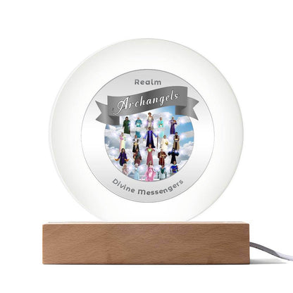 USB Circle Acrylic LED Light - Archangels