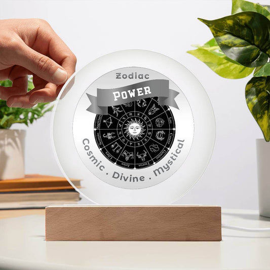 USB Circle Acrylic LED Light -  Zodiac