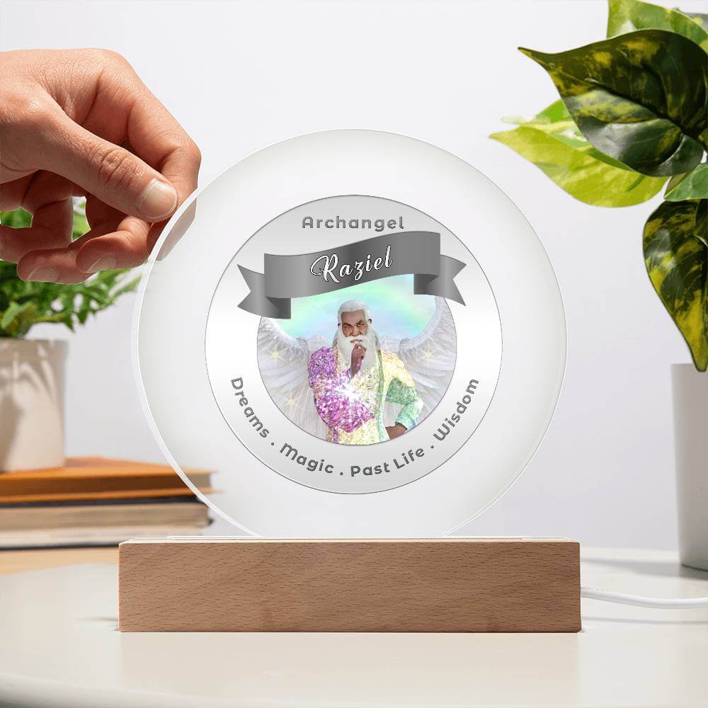 USB Circle Acrylic LED Light  -  Archangel Raziel