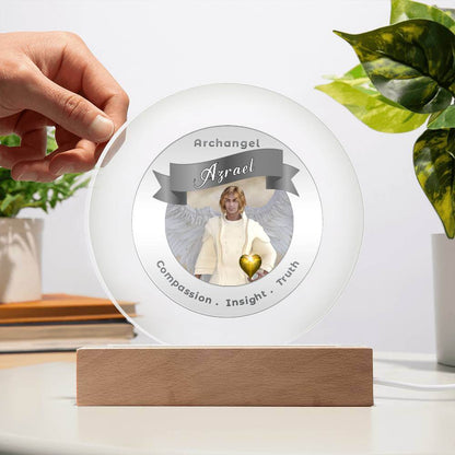 USB Circle Acrylic LED Light  - Archangel Azrael