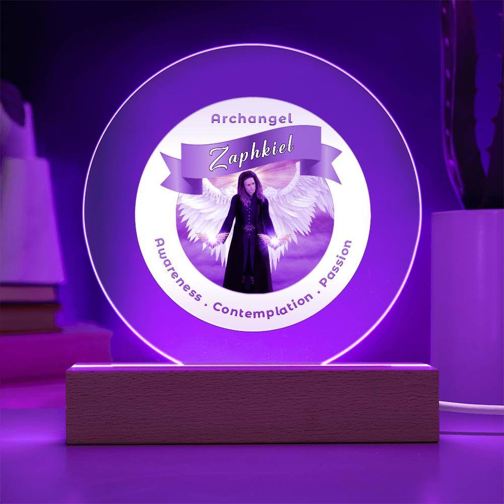 USB Circle Acrylic LED Light  - Archangel Zaphkiel