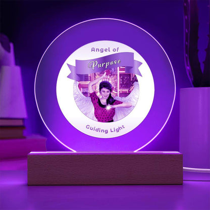 USB Circle Acrylic LED Light - Angel -Purpose
