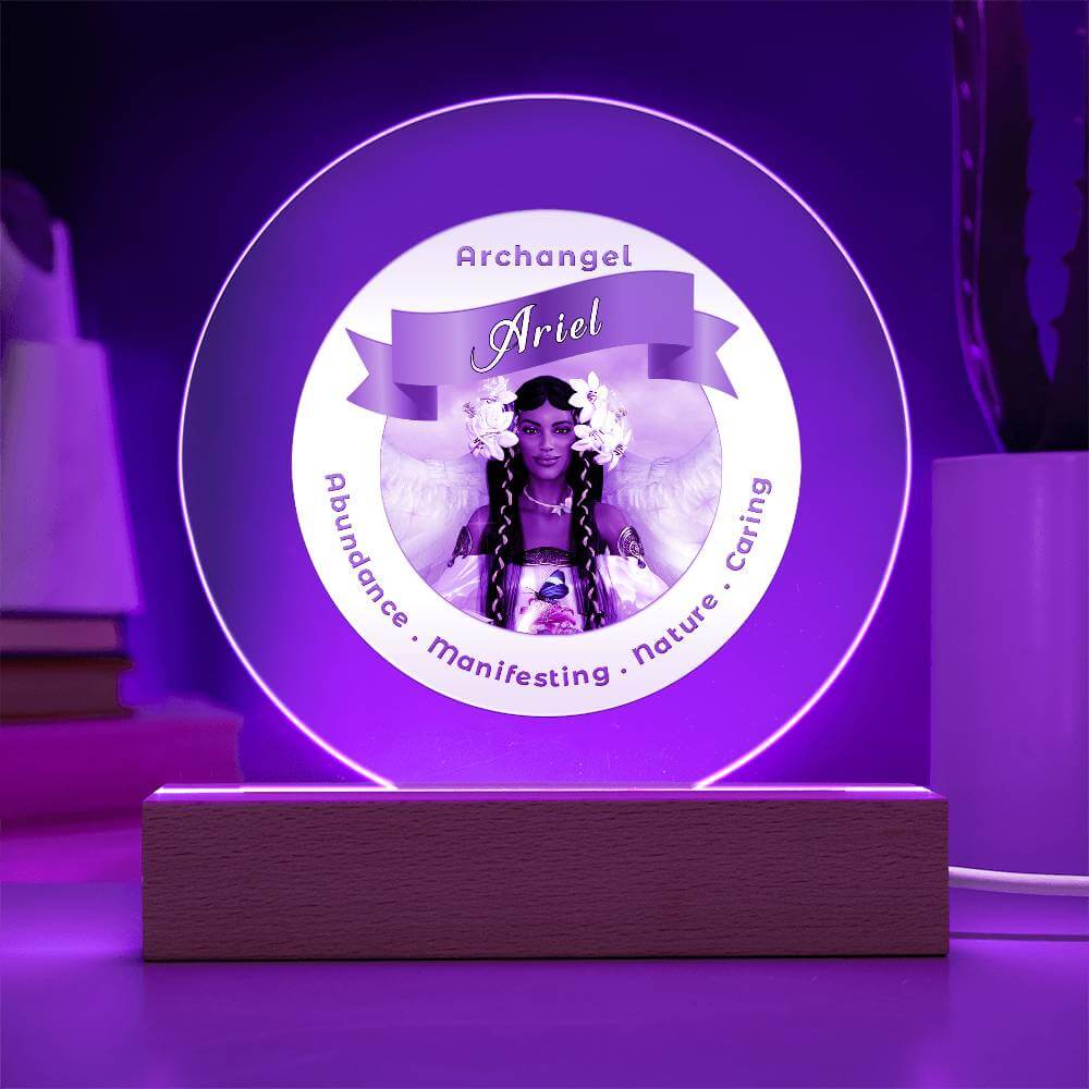 USB Circle Acrylic LED Light  - Archangel Ariel 2