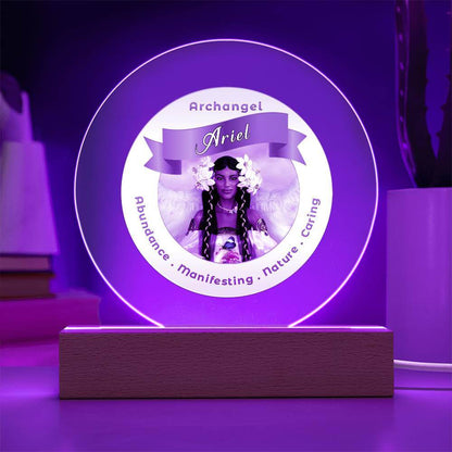 USB Circle Acrylic LED Light  - Archangel Ariel 2